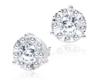 Fashion 925 Silver Ear Stud With Round CZ STS-3230